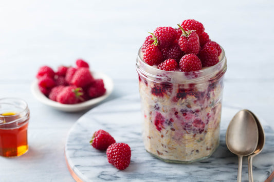 Ricetta per muesli Bircher con lamponi