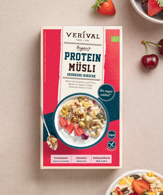 Bio Protein Muesli Strawberry-Cherry