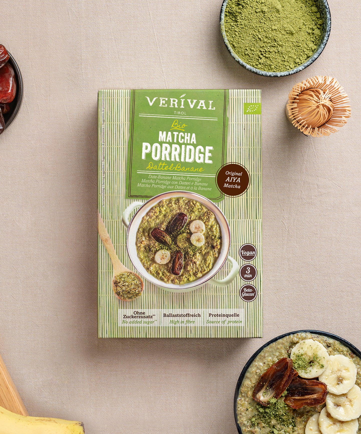 Bio Matcha Porridge Date-Banana